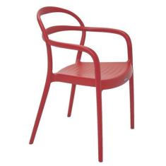Cadeira Plastica Monobloco Com Bracos Sissi Vermelha - Tramontina