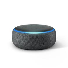 Echo Dot Amazon Smart Speaker Preta Alexa 3 Geracao Em Portugues