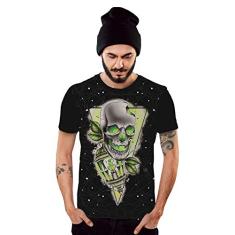 Camiseta Caveira Verde Skull Smoke Masculina