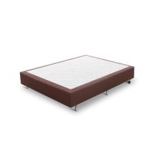 Base Box Casal Poliester Bordada 138x188x25cm Prorelax Marrom