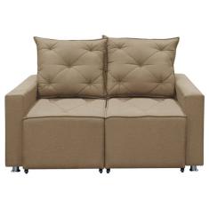 Sofá Retrátil e Reclinável 2 lugares Bariloche 1.60cm C/ Molas Linho Star Confort