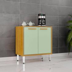 Balcão para Cozinha 2 Portas Isis CINAMOMO/VERDE MENTA