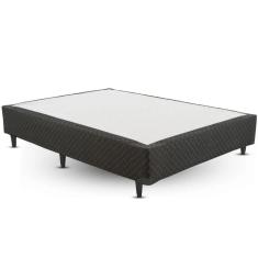 Cama Box Cosmopolita Casal Antigo Cinza Rajado128x188