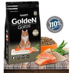 Ração Seca PremieRPet Golden Salmão para Gatos Adultos Castrados - 3Kg