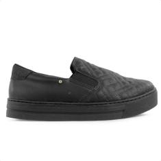Tenis Ramarim Slip On Casual Feminino, 37, Preto, Preto