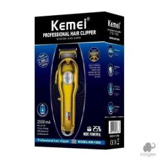 Máquina Cortar Cabelo Barba Profissional Kemei Km 1986