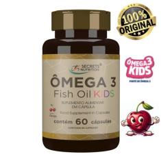 Ômega 3 Fish Oil Kids sabor Cereja 60 cápsulas mastigaveis - Secrets N