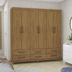 Guarda Roupa Casal D22 6 Portas 6 Gavetas Carioca Móveis