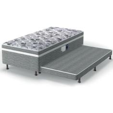 Cama Box C-auxiliar Conjugado Solteiro Colchão Ortopédico Advanced Pillow Gray (88x188x43)