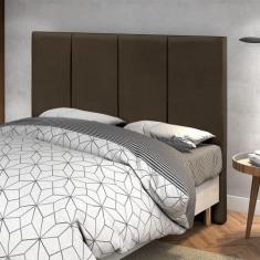 Cabeceira Queen com Porta Objeto e Tomada USB Chocolate - CASA H