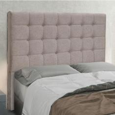 Cabeceira Cama Box Casal 140 cm Verona Linho S04 - D'Rossi, Areia
