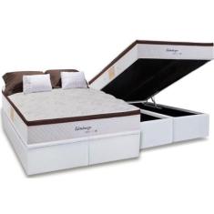 Cama Box Baú Queen: Colchão Molas Herval Maxspring Edimburgo + Base CR