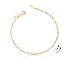 Pulseira Elo Português Revestida Em Ouro Rosé