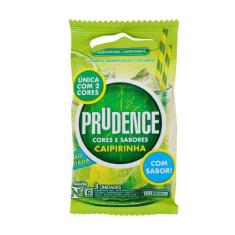 Preservativo Prudence Bicolor Sabor Caipirinha 3 Und