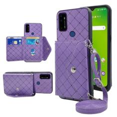 Furiet Capa carteira compatível com Cricket Dream 5G/AT&T Radiant Max 5G com alça de ombro transversal suporte para cartão de crédito cordão acessórios de celular capa para telefone para ATT G5 6,8