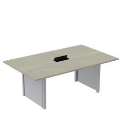 Mesa de Reunião 2000x1200 Mrcpb2012pp Nogueira Casblanca/Cinza