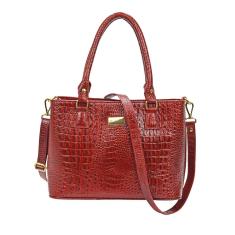 Bolsa Feminina Tote Tiracolo Transversal Estruturada em Couro