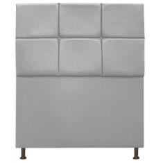 Cabeceira Estofada Damares 90cm Solteiro Botonê Suede Cinza