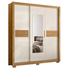 Guarda Roupa Casal Canadá 3 Portas Deslizantes com Espelho - Moval, Fr