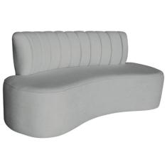 Sofá Curvo 2 Lugares Organico Sala Recepção Escritório Valência 140cm 