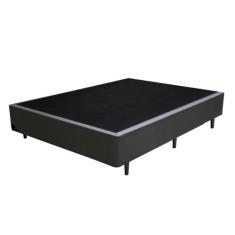 Base Box Casal Santo Box Suede 40x138x188, Cinza