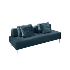 Sofá 2 Lugares e 2 Encostos Modular Da Vinci Poliéster Azul - Mobly