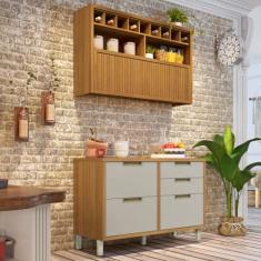 Cozinha Modulada 2 Peças Ripado Imperatriz 100% Mdf - Nesher Móveis