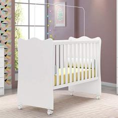 Berço Doce Sonho Branco com Rodízios Qmovi