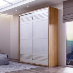 Guarda Roupa 2 Portas de Correr 2 Gavetas 179cm 100% MDF - Dalla Costa