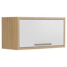 Armário de Cozinha Modulado Syrah Geladeira c/ 1 Porta Basculante 80cm Amendoa/Off White - Ronipa