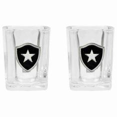 Jogo Com 2 Copos De Vidro Para Shot 70Ml - Botafogo