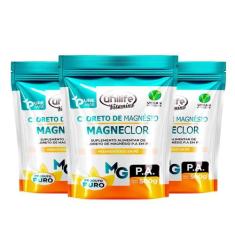Kit 3 Magneclor Cloreto De Magnésio P.A Unilife 500G