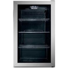 Frigobar Suggar FB8811IX 88L Vertical Baixo Consumo Compressor Silencioso Inox 110V