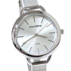 Relógio Mondaine Feminino Analógico Prateado Mesh de Aço 53612L0MVNE2,