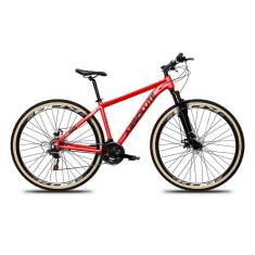 Bicicleta Aro 29 Absolute Nero 5 Alumínio 21v Freio a Disco Suspensão Dianteira Mtb Pneus c/ Faixa-Unissex