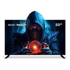 Smart TV QLED Multilaser 50" 4K Roku TL059M, 50"