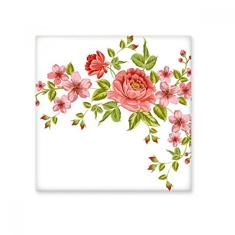 Adesivo brilhante de azulejo de cerâmica com estampa de rosas vermelhas