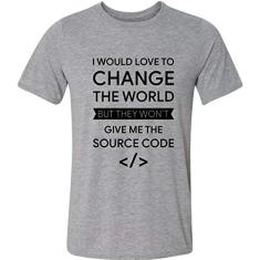 Camiseta Change The World Source Code Humor Programação