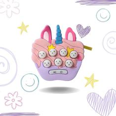 Volta as Aulas Chaveiro Pop It Eletronico Brinquedo Infantil Anti Stress Mini Jogo Educativo Crianca Divertido Personagem Desenho Silicone Console Musicas Luzes Interativo Relaxar Memoria…