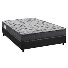 Cama Box Viúva: Colchão Espuma D33 Ortobom /EP ISO 100 Ultra Firme + Base CRC Suede Gray(128x188)