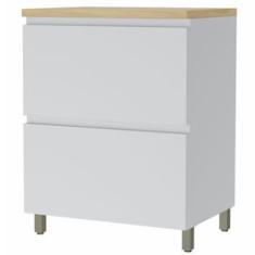 Balcão Nesher Rainha em MDF 15mm com 1 Porta, 1 Gaveta e 1 Prateleira - 70cm de largura