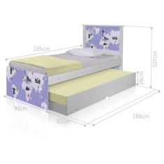 Bicama Juvenil Adesivada Mapa Viagens - CasaH