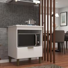 Balcao Para Cooktop 4 Bocas Com Porta Basculante  Branco