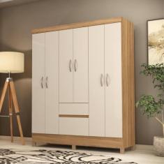 Guarda Roupa 6 Portas Forggia Amendola Off-White - CasaH