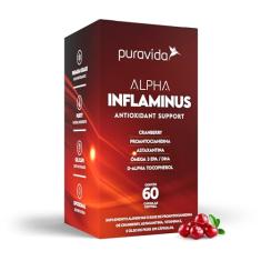Puravida Vitaminas e Antioxidantes Alpha Inflaminus Ômega 3 60 Cápsulas
