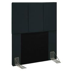 Cabeceira Cama Box Solteiro 90cm Pérola W01 Suede Preto - Mpozenato