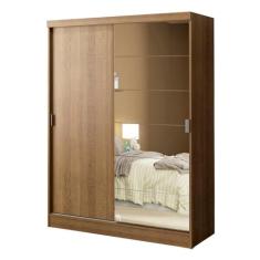 Guarda-Roupa Infantil Madesa Nick 2 Portas de Correr com Espelho - Rustic