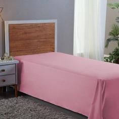 Lençol Solteiro Sem Elástico 400 Fios Salmão 2,50m x 1,50m