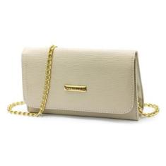 Bolsa Clutch Feminina Pequena com Repartiçoes e Alça de Corrente-Feminino