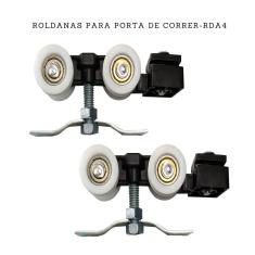 Par Roldanas 28mm p/ Trilho Porta Correr Alumínio Padrão 35x35 - RDA-4